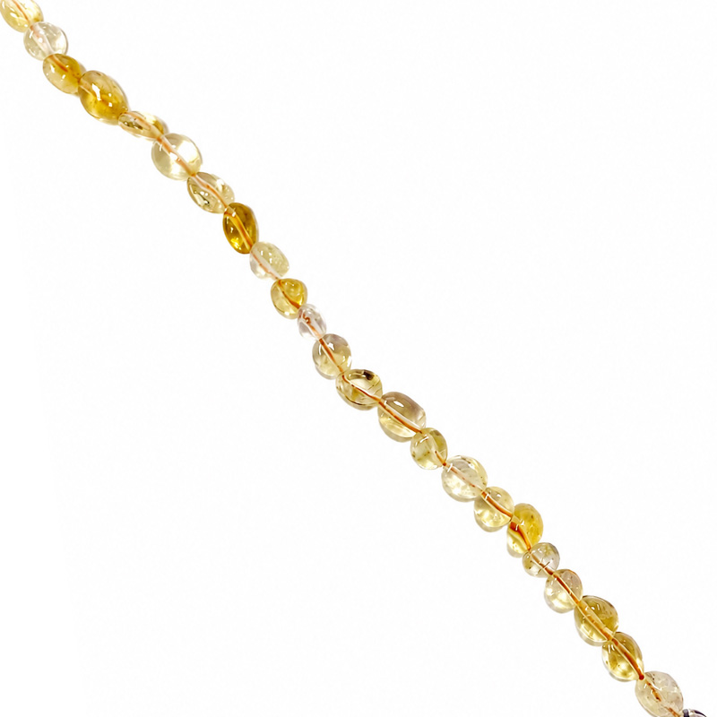 Collier Améthyste chauffée (citrine) grains