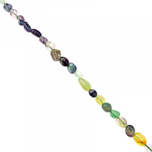 Collier fluorite multicolore grains