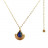Chaine Acier Cabochon Lapis