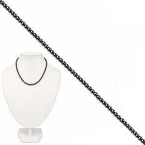 Collier en Hématite Magnétique – Boules 4 mm – 42 cm - La pièce