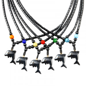 Colliers avec oeil de chat couleurs assorties 10 pcs