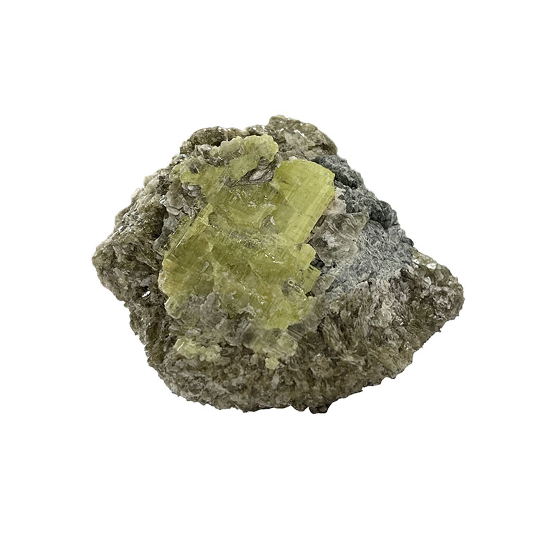 Chrysobéryl sur taramite - Madagascar - Pièce unique - CHRBM700