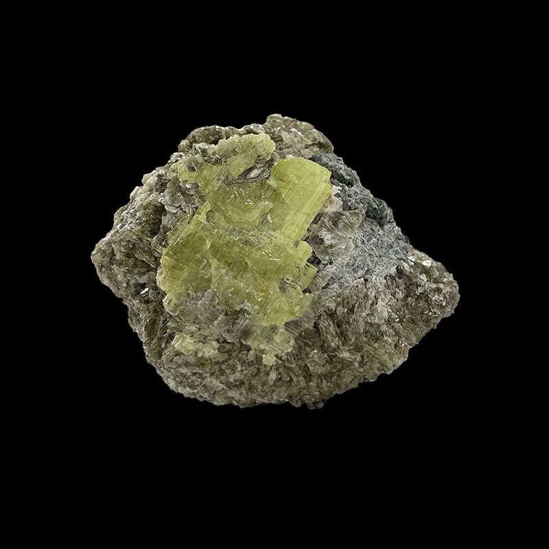 Chrysobéryl sur taramite - Madagascar - Pièce unique - CHRBM700