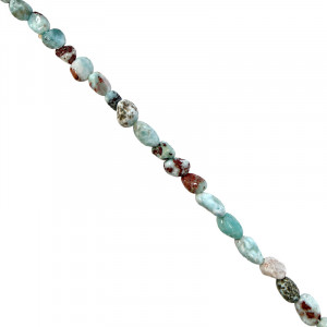 Collier larimar grains