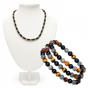 Collier-bracelet 6mm elastique