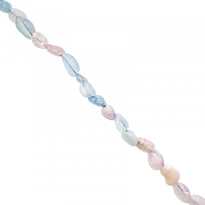 Collier béryls assortis grains