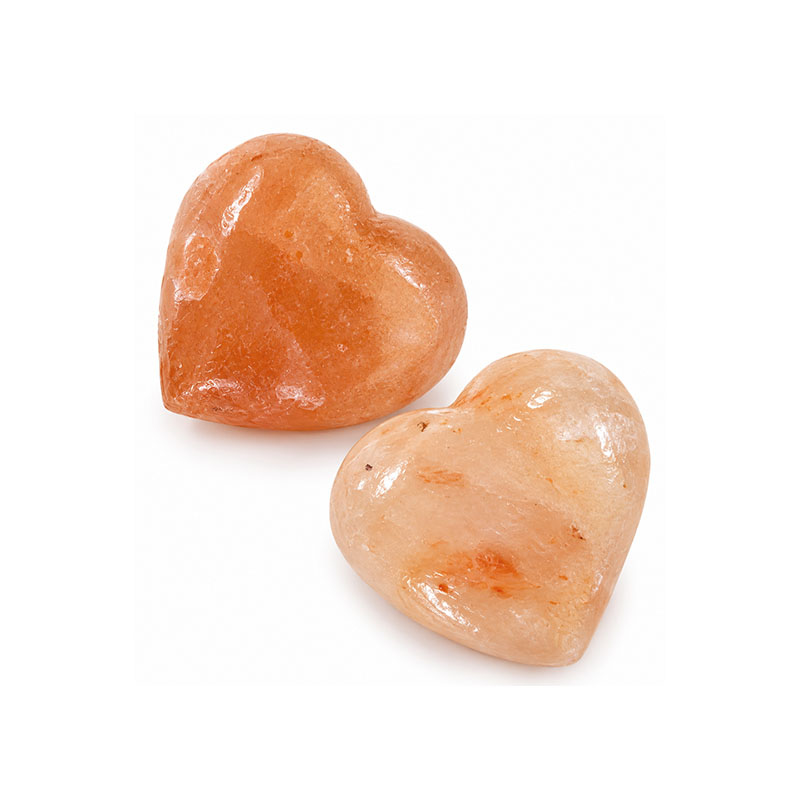 Bloc de sel de l’Himalaya en forme de cœur – Lot de 10 pièces