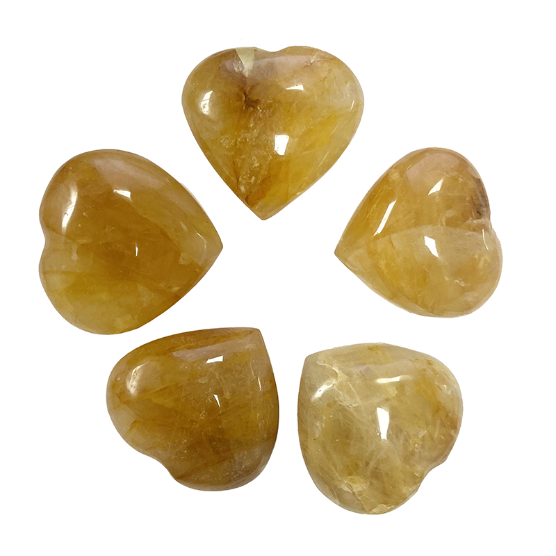 Coeur - Hématoïde jaune - Lot de 5 pièces