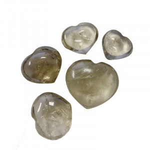 Cœur - Quartz fumé - Lot de 5 pièces