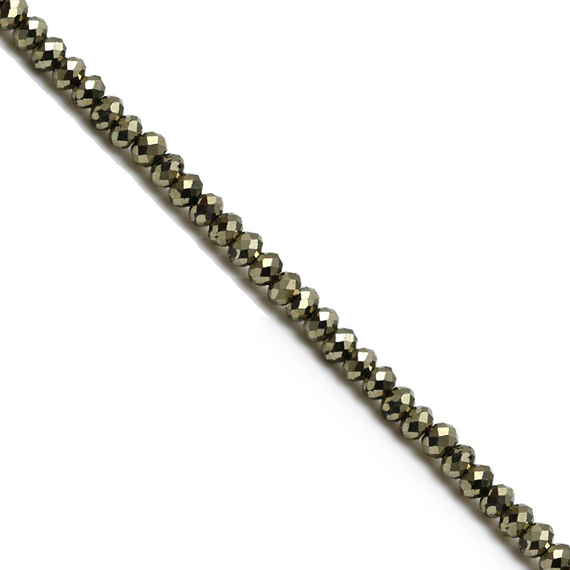 Collier - Pyrite facettée - 2 mm - Argent 0.925