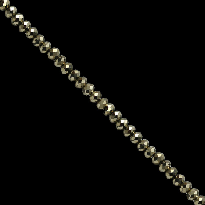 Collier - Pyrite facettée - 2 mm - Argent 0.925