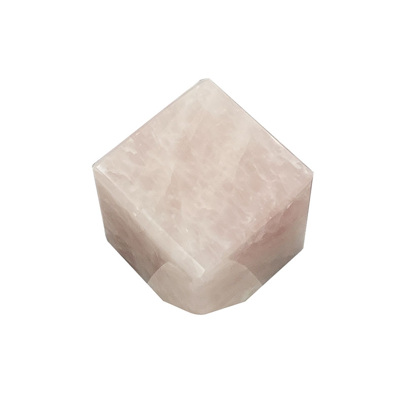 Cube flottant - Quartz rose - la pièce