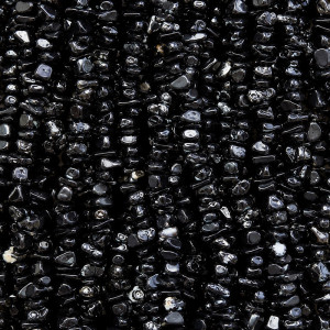 Collier Onyx Noir Baroque – 85 cm – Lot de 10 pièces