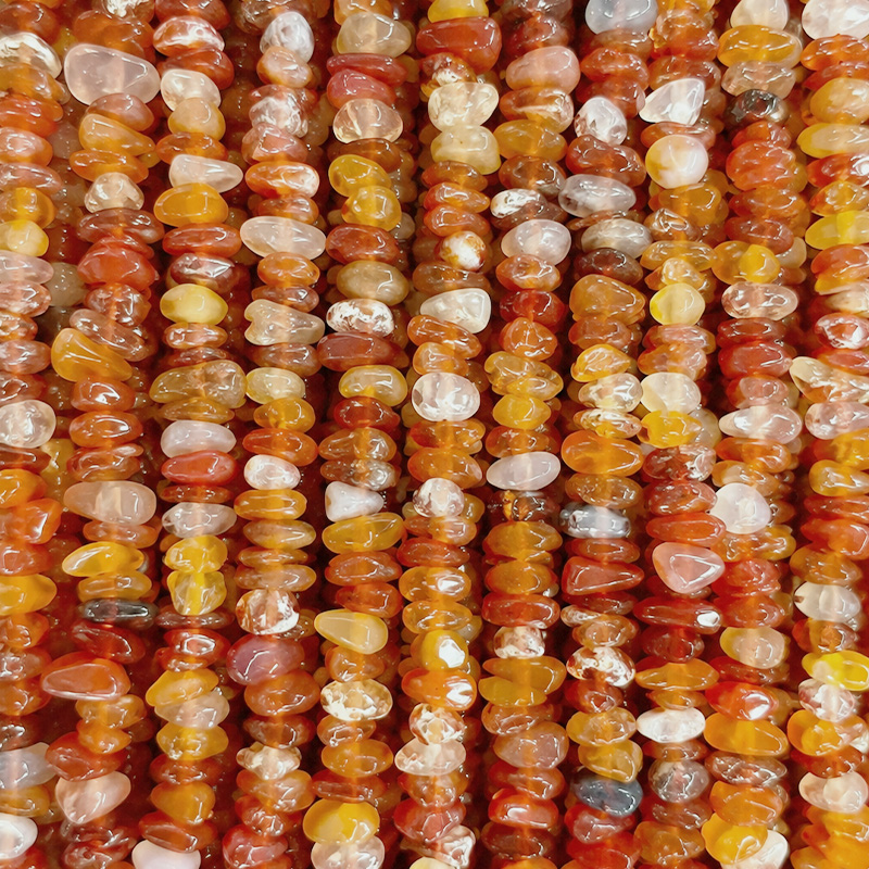 Collier Cornaline baroque - 42 cm - Lot de 10 pièces