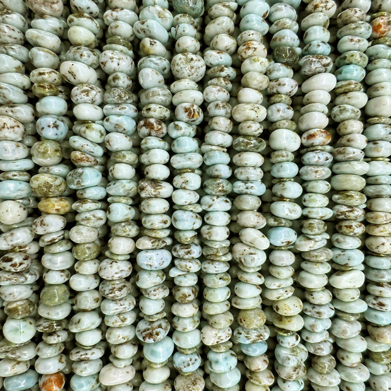 Collier Larimar baroque - 42 cm - Lot de 5 pièces