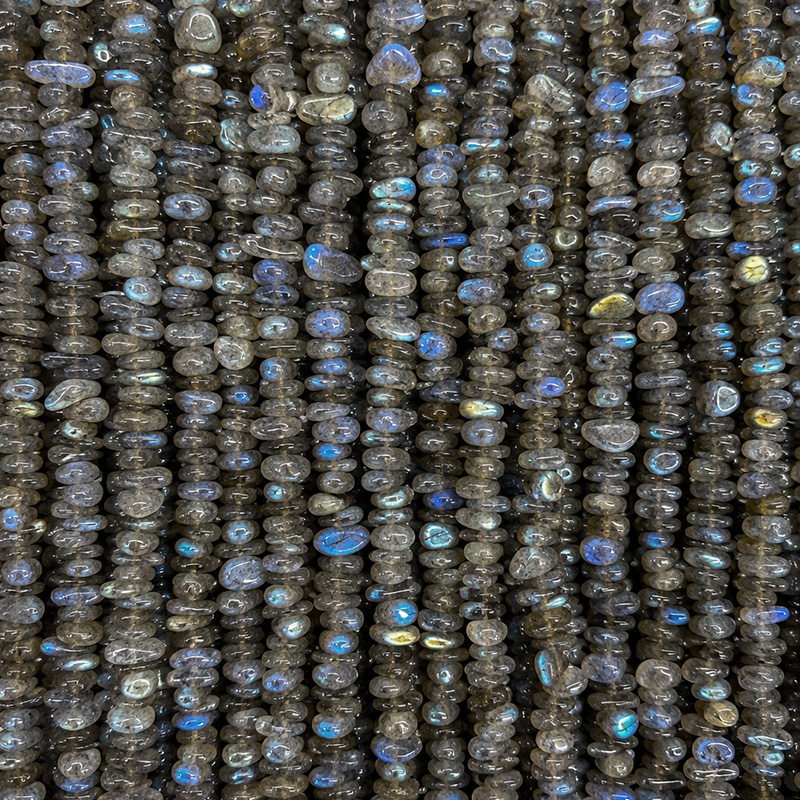 Collier Labradorite baroque – 42 cm – Lot de 10 pièces