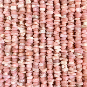 Collier Opale rose baroque - 42 cm - Lot de 10 pièces