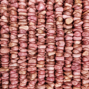 Collier Rhodonite baroque - 42 cm - Lot de 10 pièces