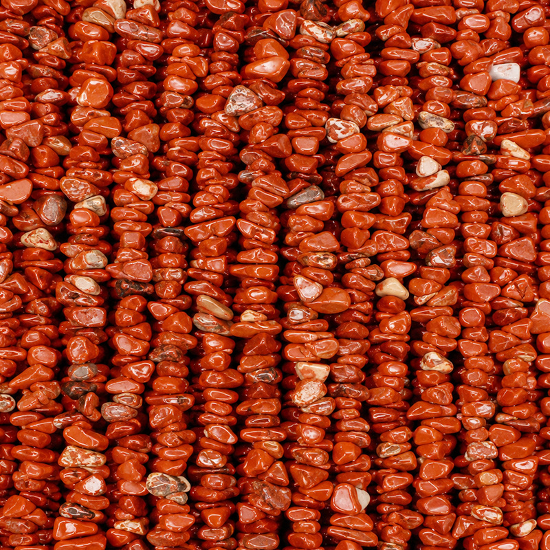 Collier Jaspe rouge baroque – 85 cm – Lot de 10 pièces