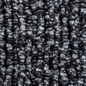 Collier Obsidienne Neige Baroque – 85 cm – Lot de 10 pièces