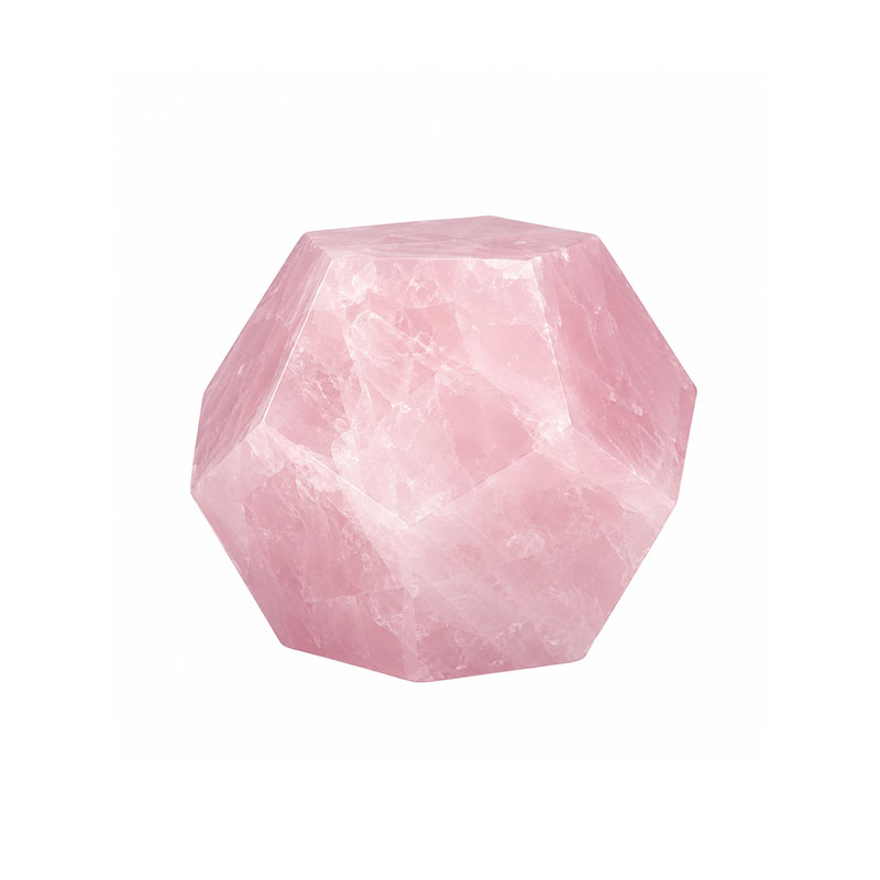 Dodecaèdre en quartz rose