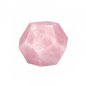 Dodecaèdre en quartz rose