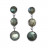 Boucles d'oreilles argent rhodié cabochons