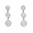 Boucles d'oreilles argent rhodié cabochons