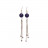 Boucles d'oreilles 8mm, différentes pierres, argent 0.925