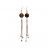 Boucles d'oreilles 8mm, différentes pierres, argent 0.925