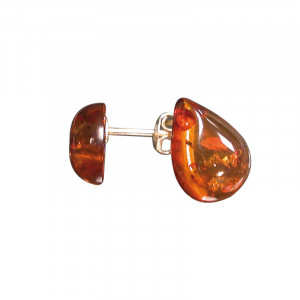 Boucles d'oreilles en Ambre Goutte, Argent 0.925