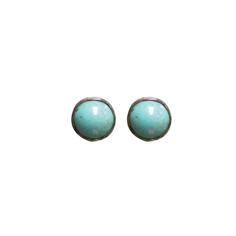 Turquoise boucles d'oreilles 4 à 5mm argent 0.925