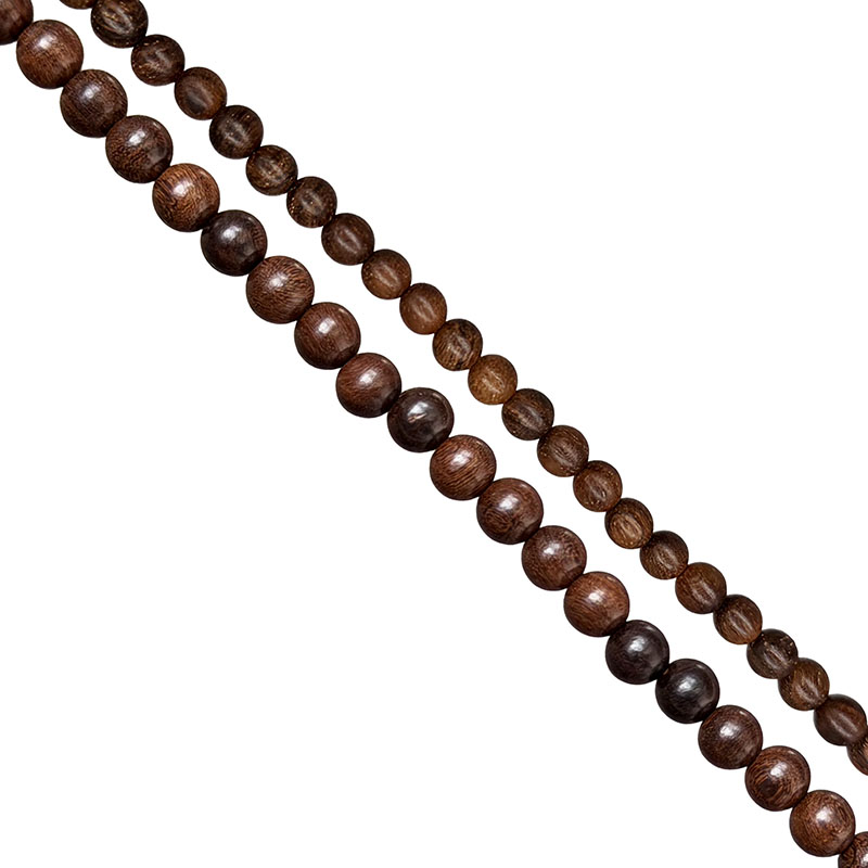 FIL 6 ou 8 MM - 39 CM - Bois de Santal Doré