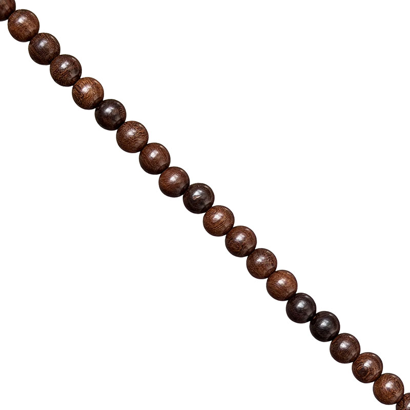 FIL 6 ou 8 MM - 39 CM - Bois de Santal Doré