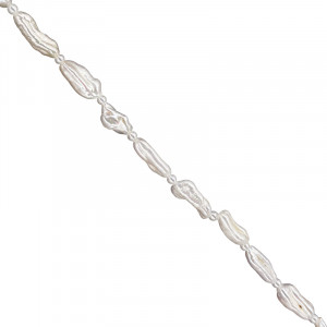 Fil Biwa Perle Keshi Allongée - 40 cm - La pièce
