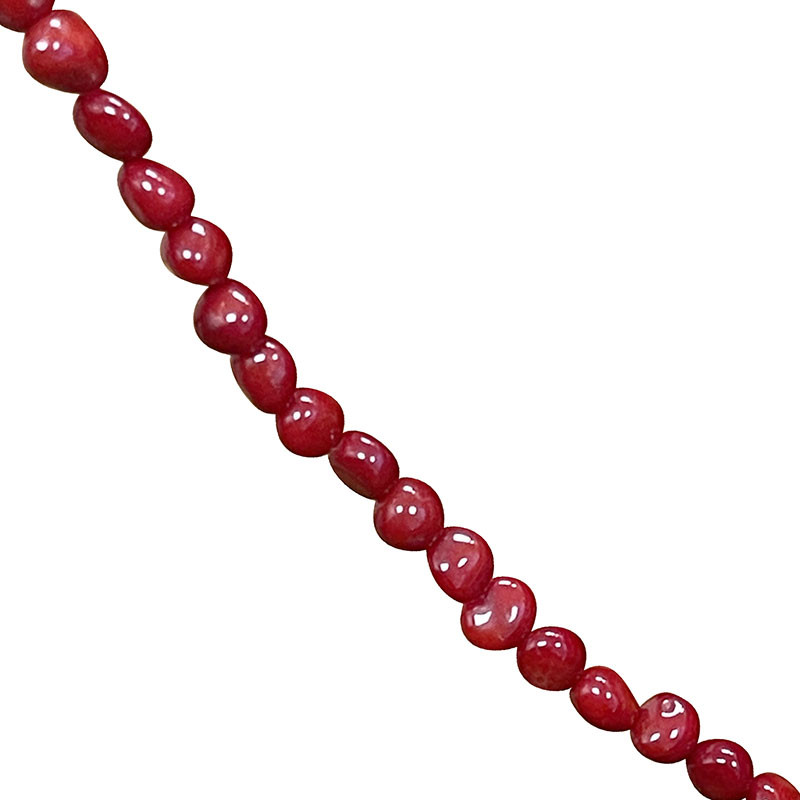 Fils - Bambou de mer teinté rouge - 5 pièces