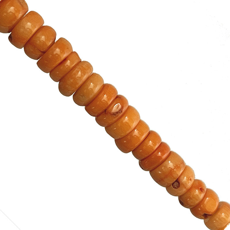 Fils - Bambou de mer teinté orange - 3 pièces