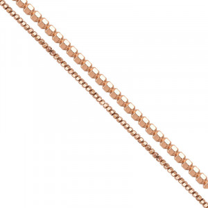 Fil Hematite Galvanisee Rose Gold 40 cm – Perles Octogonales