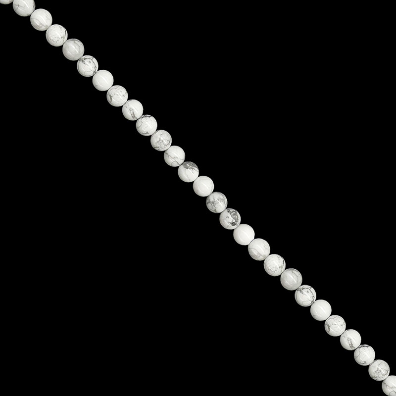 FIL 6 ou 8 MM - 38 CM - Howlite
