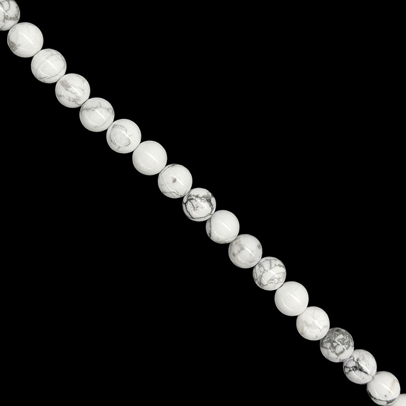 FIL 6 ou 8 MM - 38 CM - Howlite