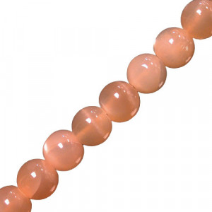 Fil pierre de lune orangée 4.5mm