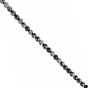 Fil de Perles Obsidienne Mouchetée 4 mm