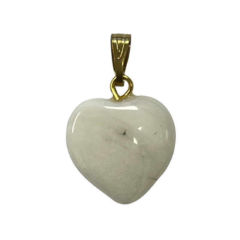 Pendentif coeur aragonite 10 pièces