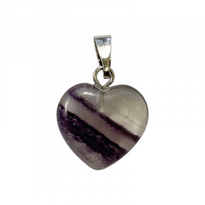 Pendentif coeur fluorine - 10 pièces