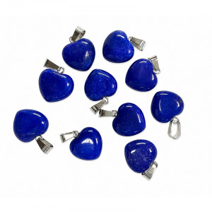 Pendentif coeur howlite teintée couleur lapis 10 pièces