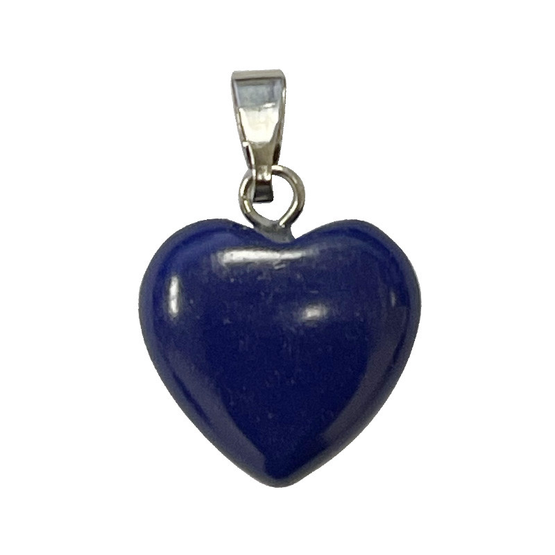 Pendentif coeur howlite teintée couleur lapis 10 pièces