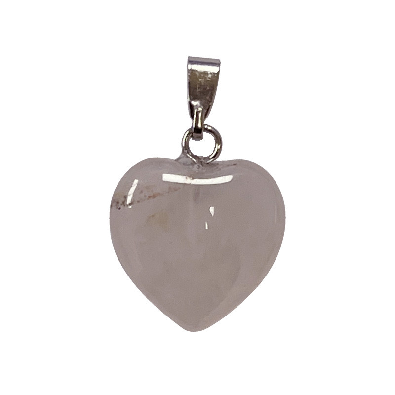 Pendentif coeur Quartz Rose 10 pièces