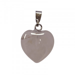 Pendentif coeur Quartz Rose 10 pièces