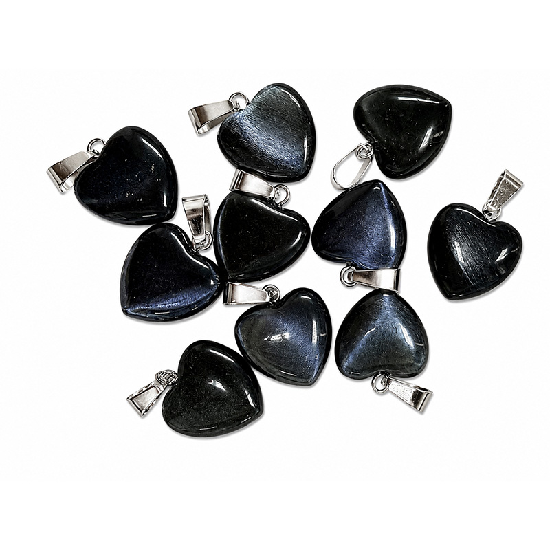 Pendentif Coeur oeil celeste 10 pièces