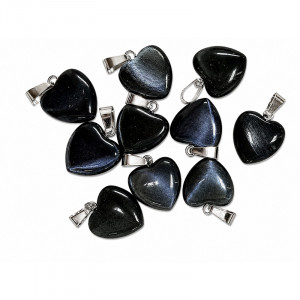 Pendentif Coeur oeil celeste 10 pièces